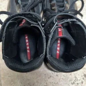 PRADA America’s Cup BLK patent hi tops. Gently used. Sz6 UK/US 7.5 Men. Prada | Shoes | Prada Americas Cup Blk Patent Hi Tops Gently  main image 4